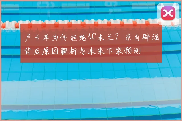 卢卡库为何拒绝AC米兰？亲自辟谣背后原因解析与未来下家预测